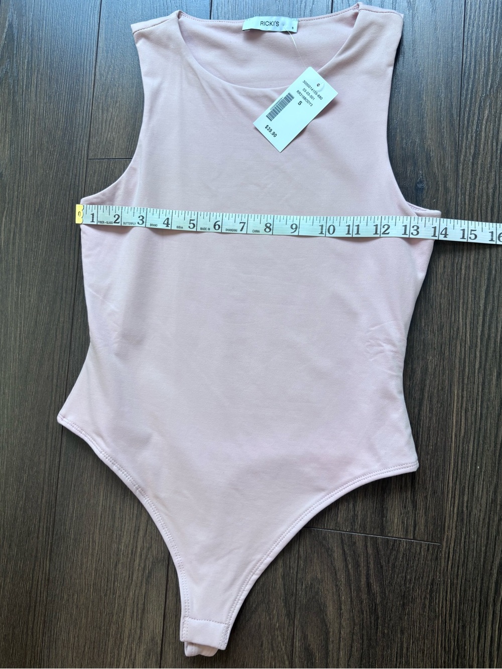 Pale Pink Sleeveless Bodysuit Size Small (NWT) - Picture 4 of 5
